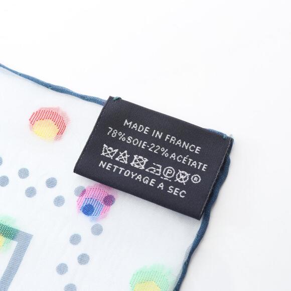 HERMES Authentic Blue Silk Scarf - Picture 3 of 4